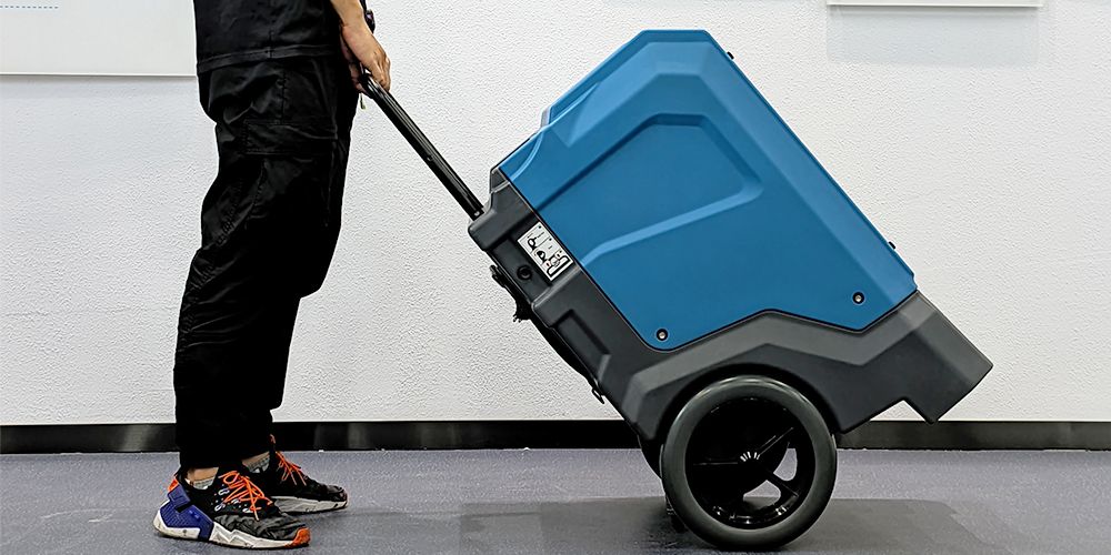 Commercial LGR dehumidifier for moisture remediation